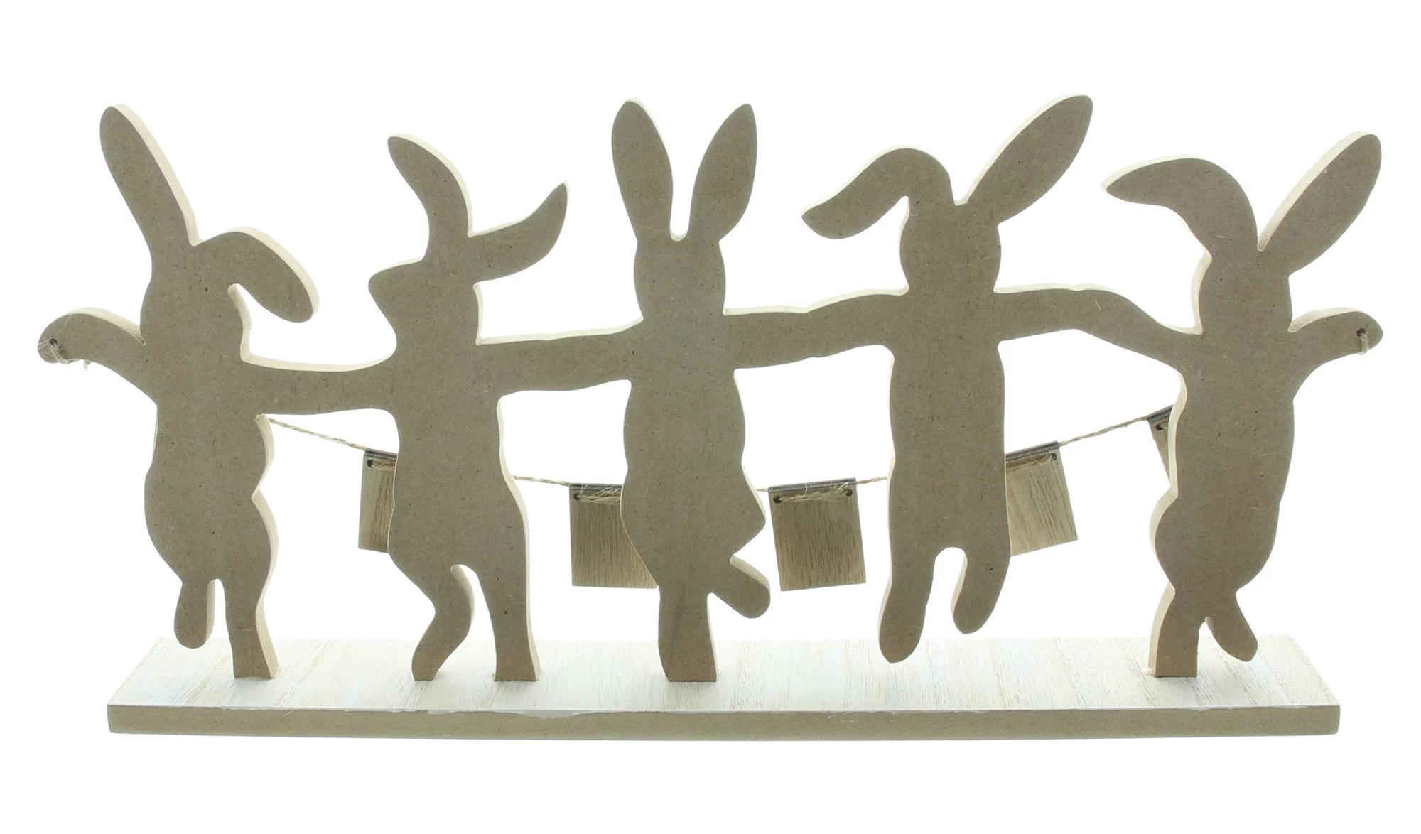 Spar-Set 2x Osterdeko "Hasentanz", 36 X 17 Cm In Beige – Bild 3