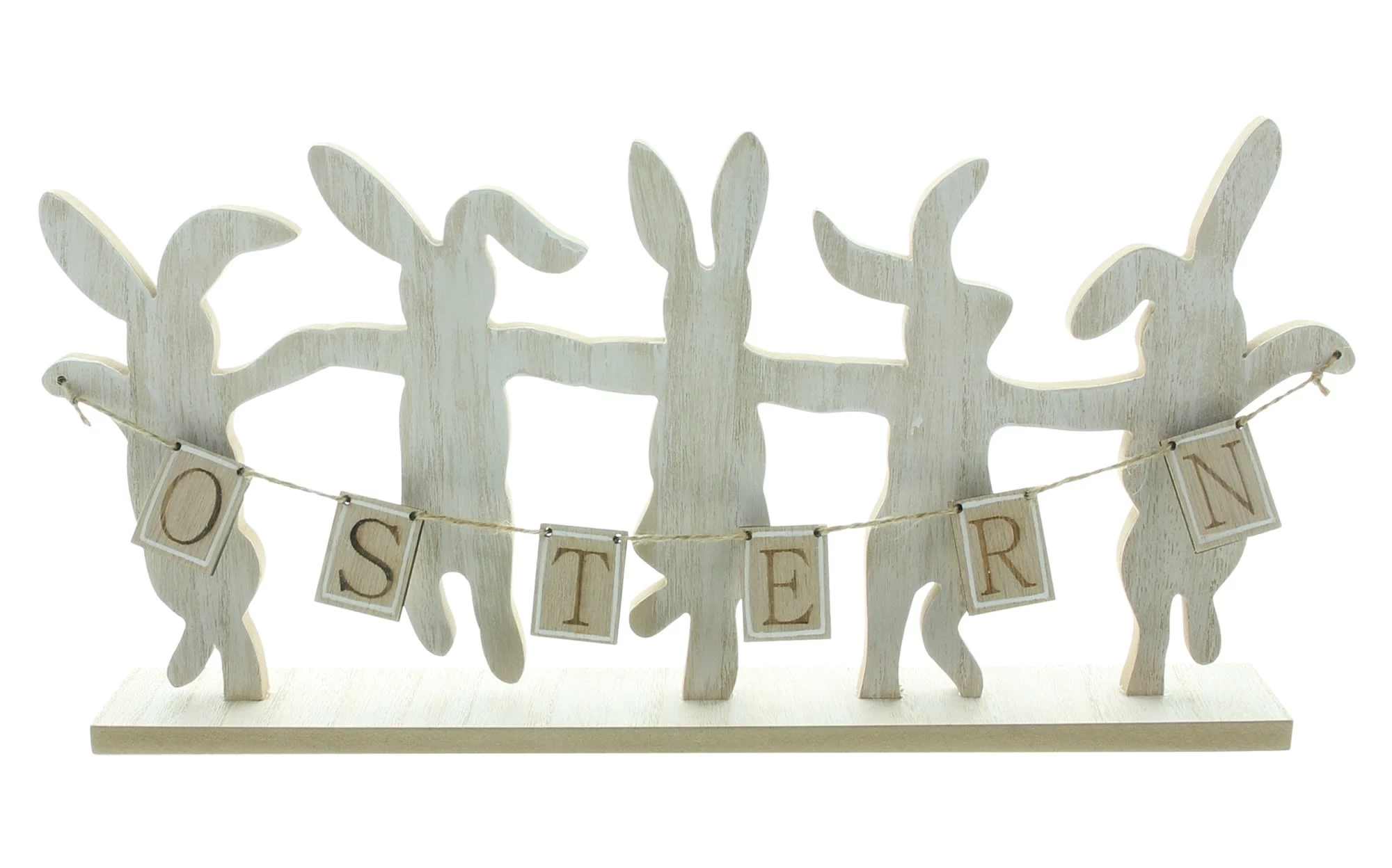 Spar-Set 2x Osterdeko "Hasentanz", 36 X 17 Cm In Beige