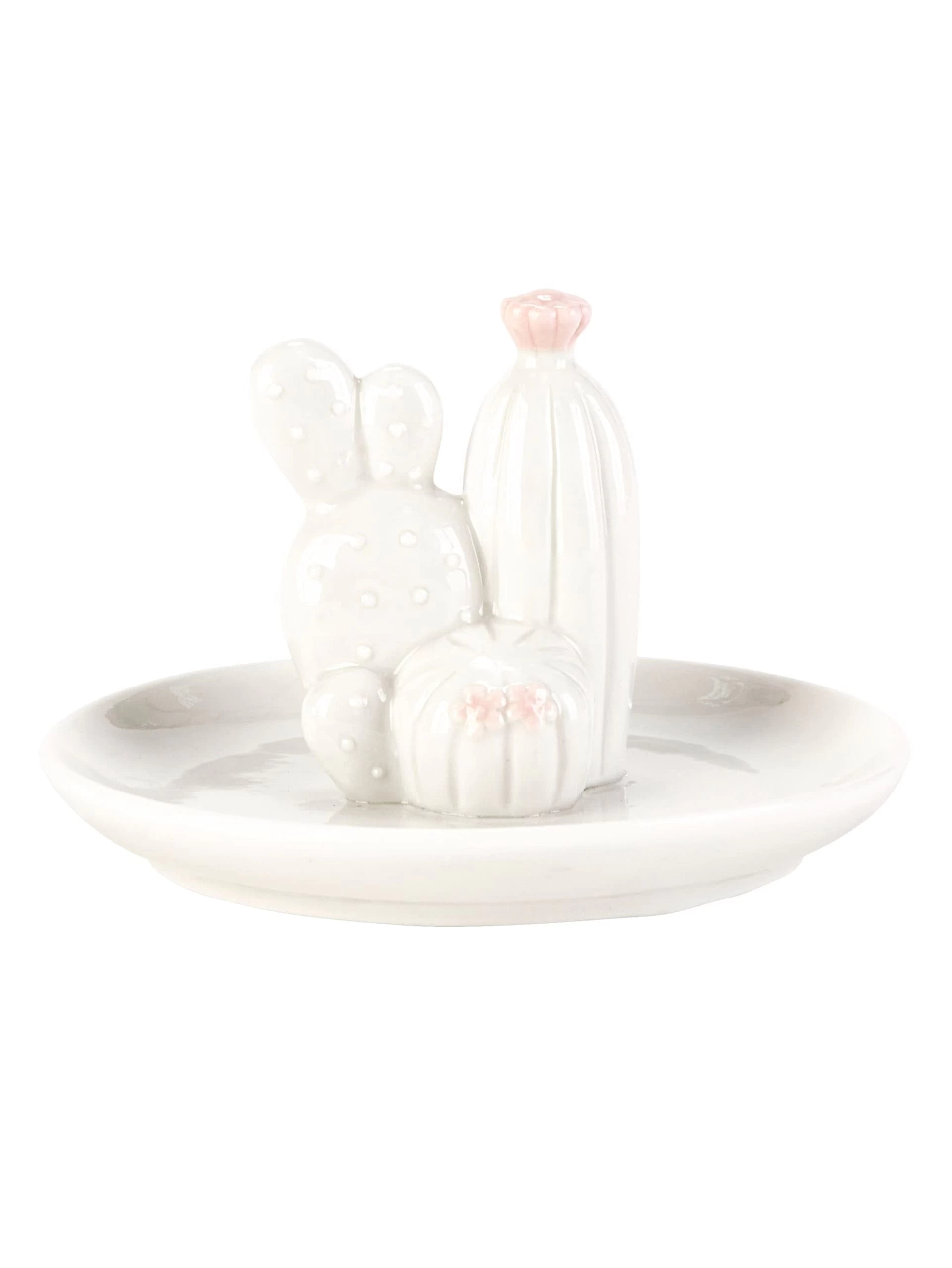 Schmuckschale, Kaktus In Weiß, Rosé