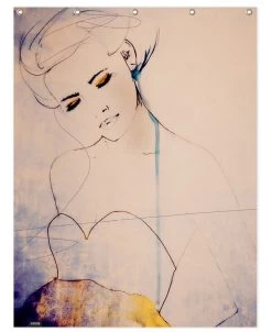 Duschvorhang "Abstractions Aside" In Cremeweiß & Gelb