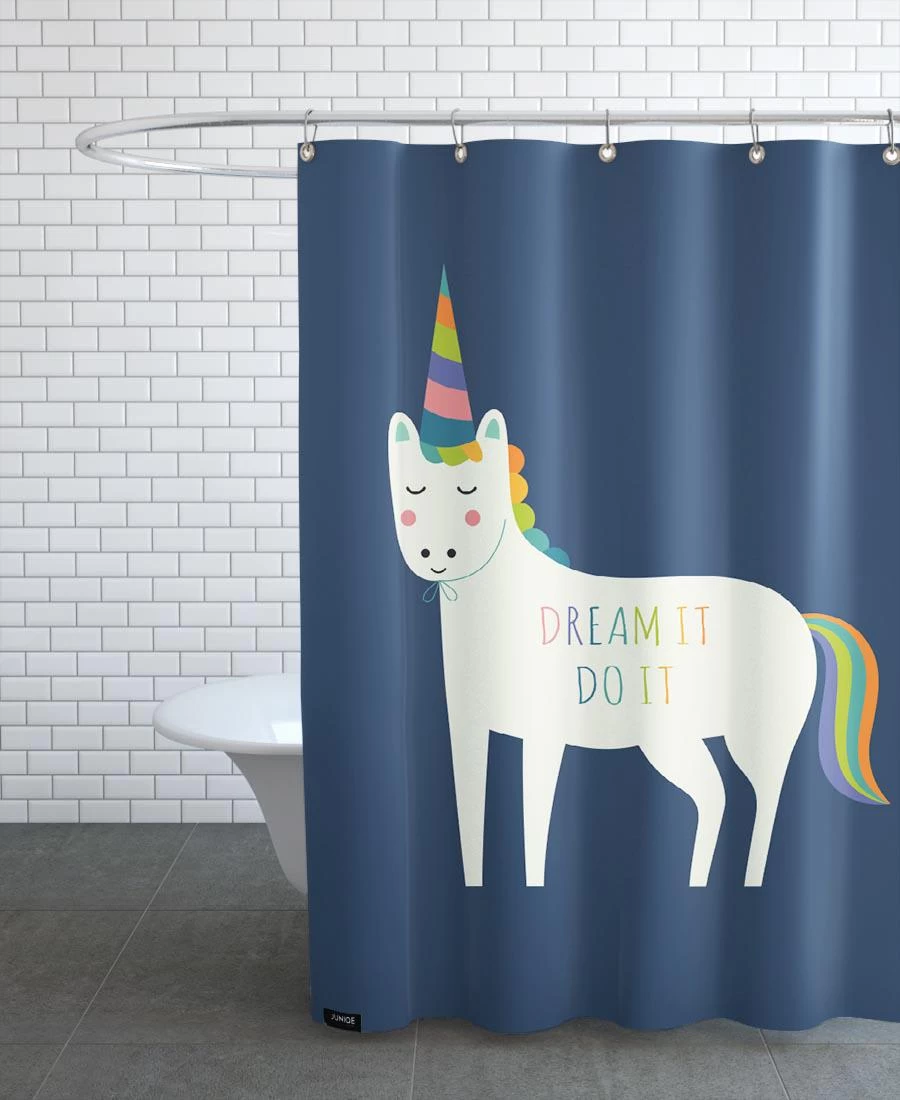 Duschvorhang "Dream It Do It" In Blau & Bunt – Bild 3
