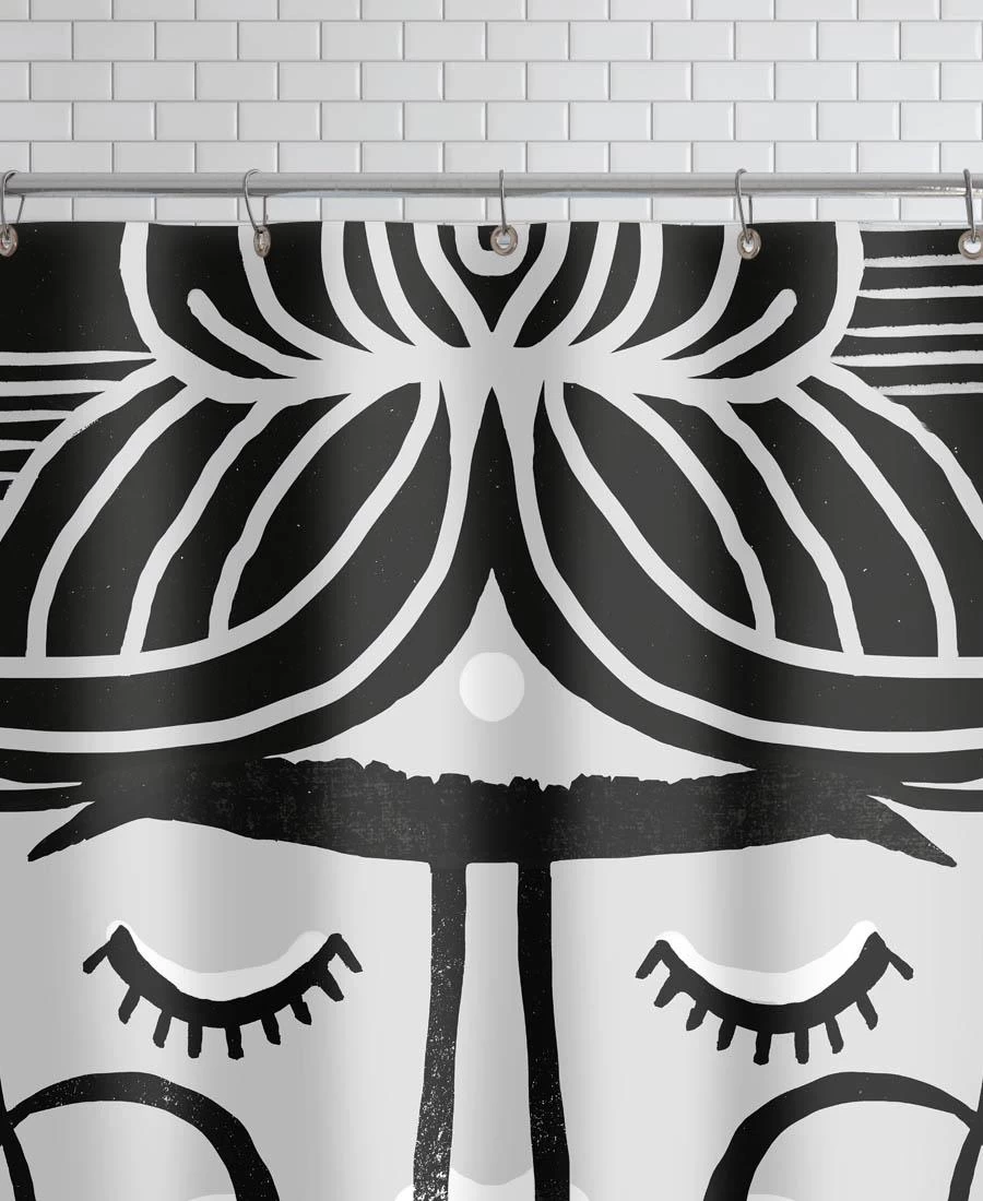Duschvorhang "Dreaming Frida" In Schwarz & Weiß – Bild 2
