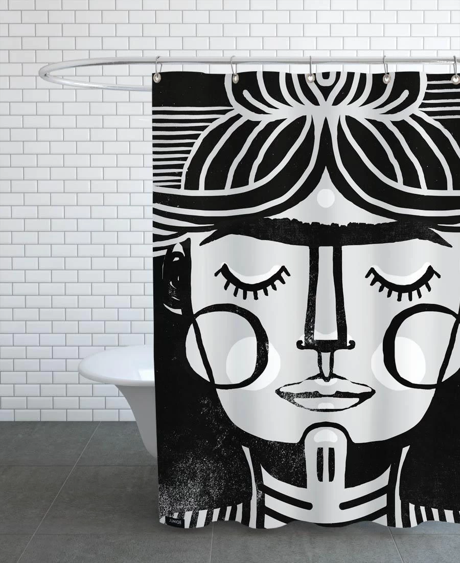 Duschvorhang "Dreaming Frida" In Schwarz & Weiß – Bild 3