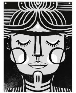 Duschvorhang "Dreaming Frida" In Schwarz & Weiß