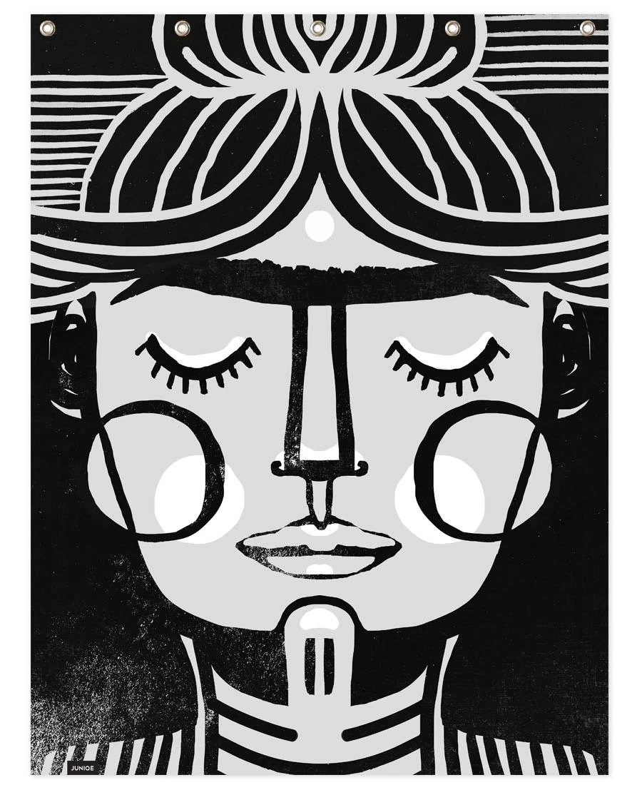 Duschvorhang "Dreaming Frida" In Schwarz & Weiß