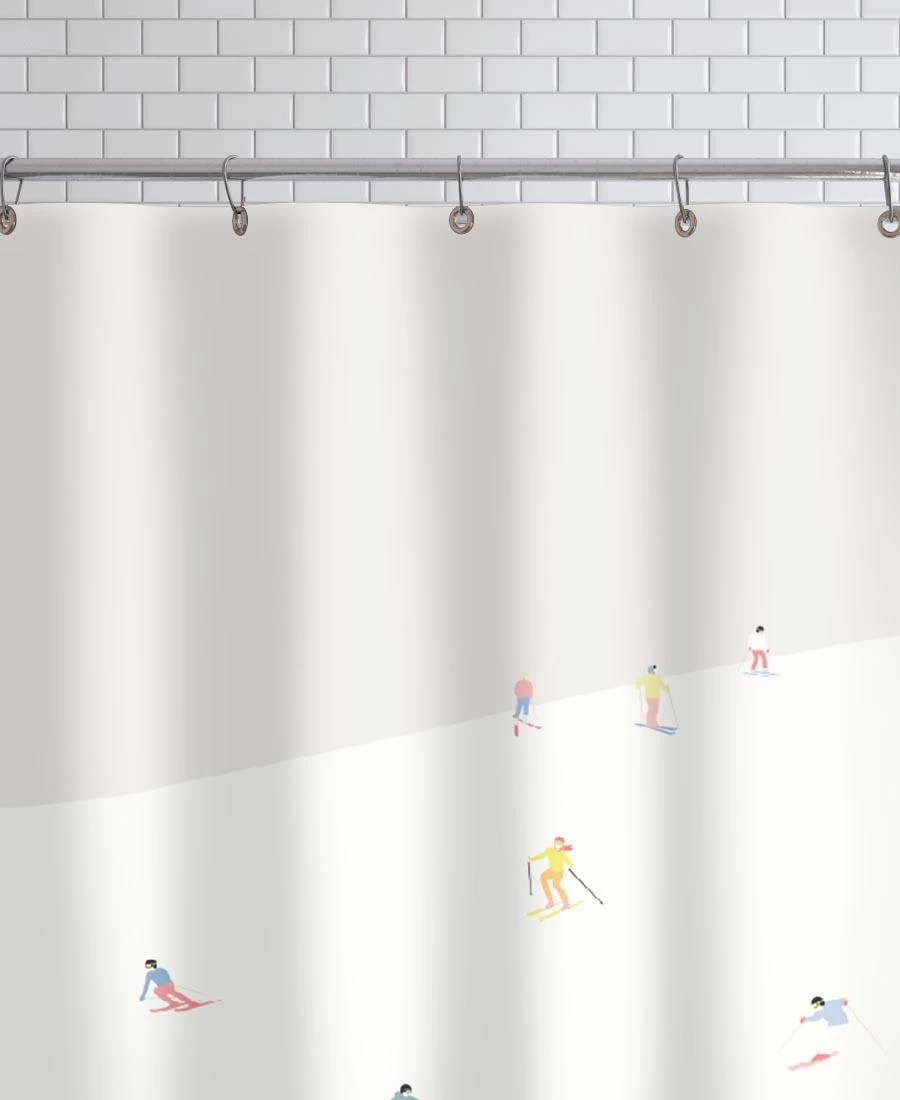 Duschvorhang "Skibakken" In Braun & Cremeweiß – Bild 2