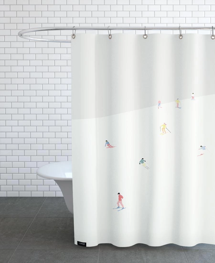 Duschvorhang "Skibakken" In Braun & Cremeweiß – Bild 3