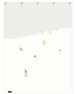 Duschvorhang "Skibakken" In Braun & Cremeweiß