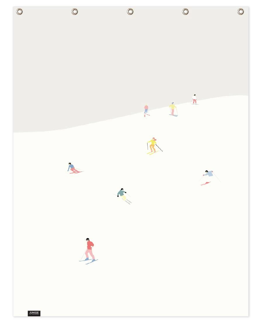 Duschvorhang "Skibakken" In Braun & Cremeweiß