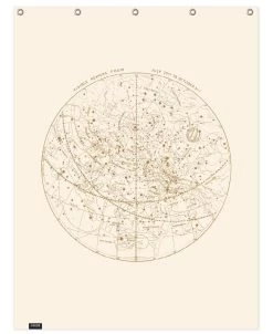 Duschvorhang "Visible Heavens Gold" In Braun & Cremeweiß