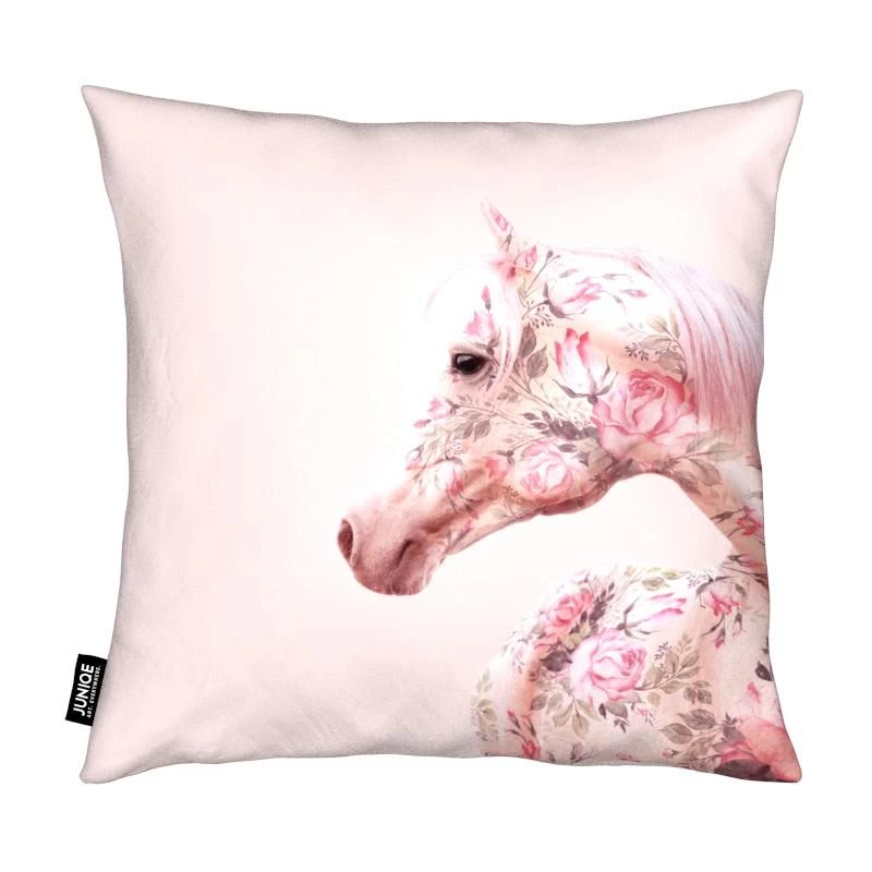 Kissen "Floral Horse" In Rosa – Bild 2
