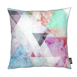 Kissen "Graphic 13" In Grün & Rosa