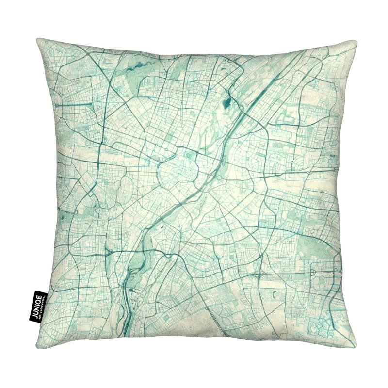 Kissen "Munich Vintage" In Blau & Grün – Bild 2