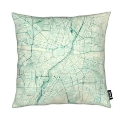 Kissen "Munich Vintage" In Blau & Grün