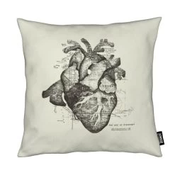 Kissen "Restless Heart" In Grau & Schwarz