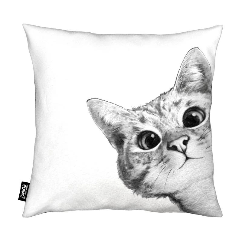 Kissen "Sneaky Cat" In Grau – Bild 2