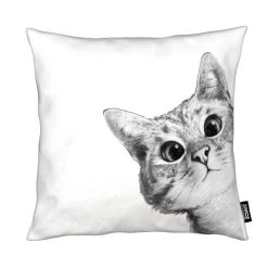 Kissen "Sneaky Cat" In Grau