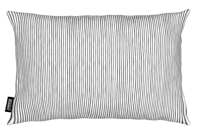 Kissen "Watercolor Stripes" In Schwarz & Weiß – Bild 2