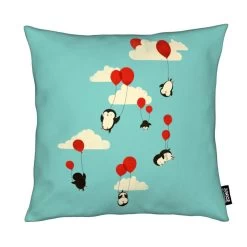 Kissen "We Fly" In Blau & Rot