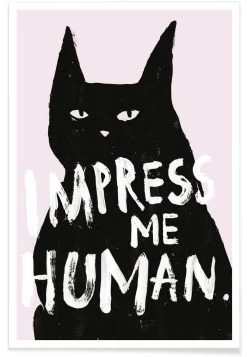 Poster "Impress Me" In Cremeweiß & Schwarz