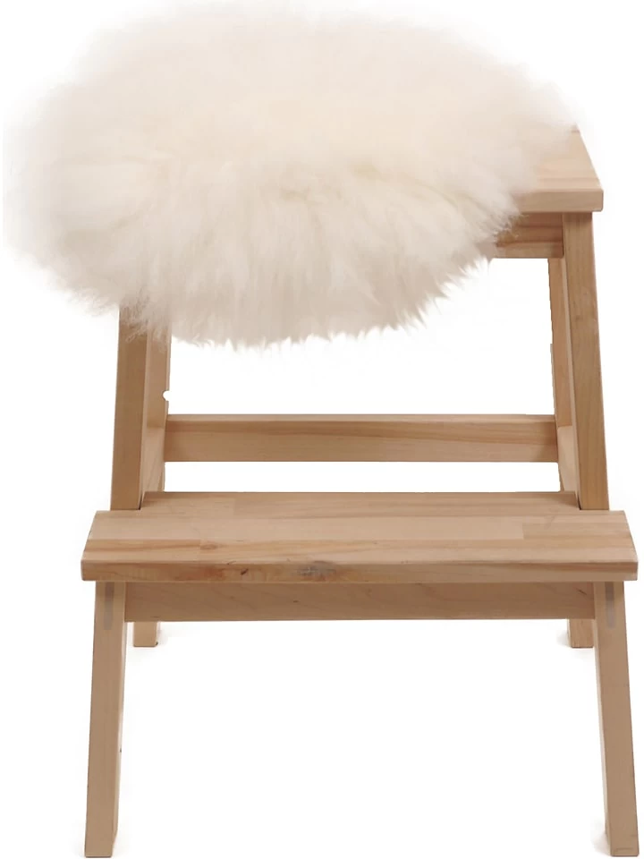 Lammfell-Sitzauflage In Weiß – Bild 2