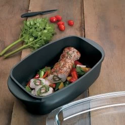 Bräter Kerros In Schwarz, L 40 Cm X B 22,5 Cm X H 16 Cm