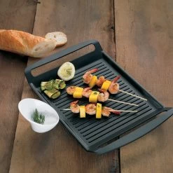 Grillplatte Kerros In Schwarz, L 30 Cm X B 24 Cm X H 4 Cm