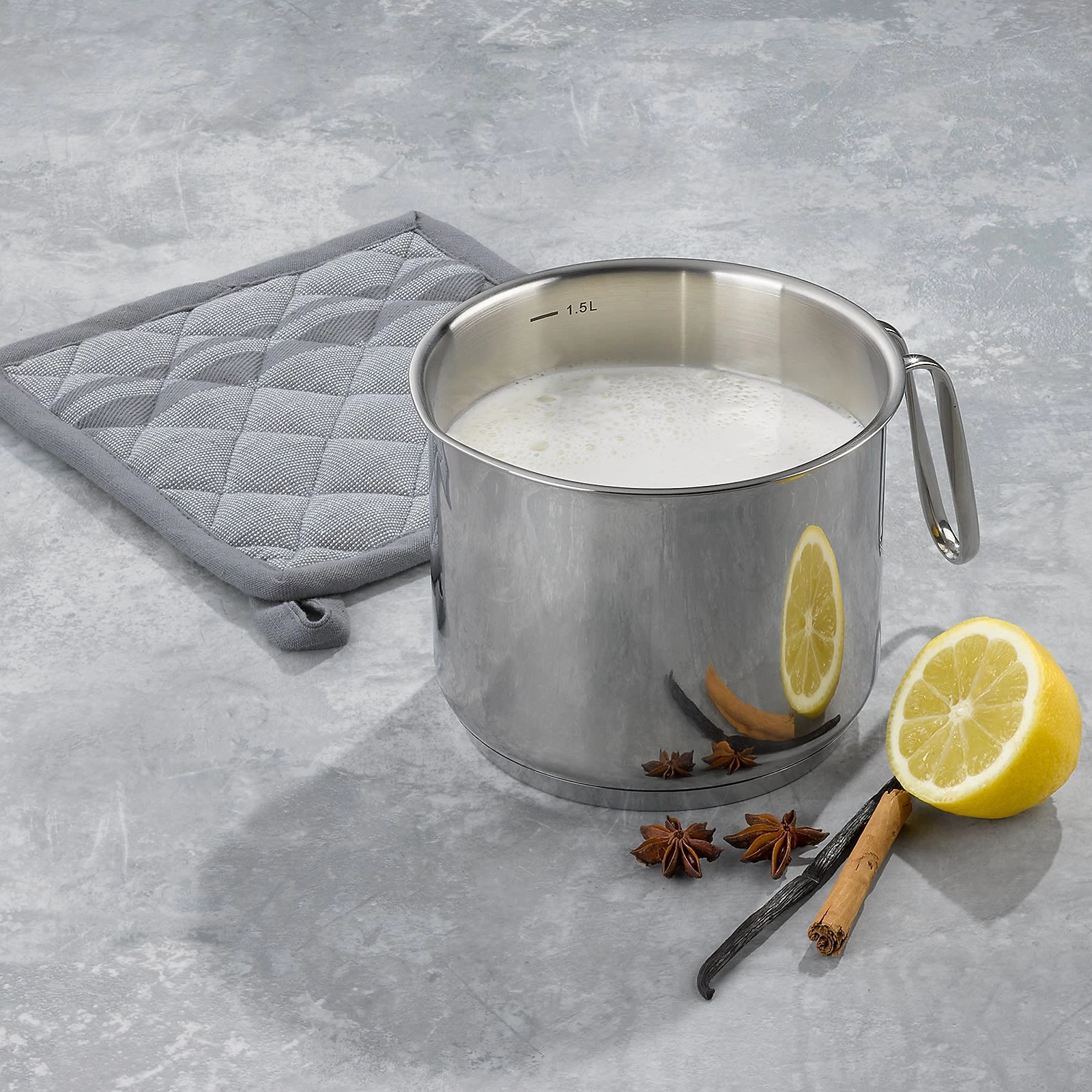 Milchtopf Flavoria 1,6 L In Silber Glänzend, H 12 Cm / Ø 14 Cm – Bild 2