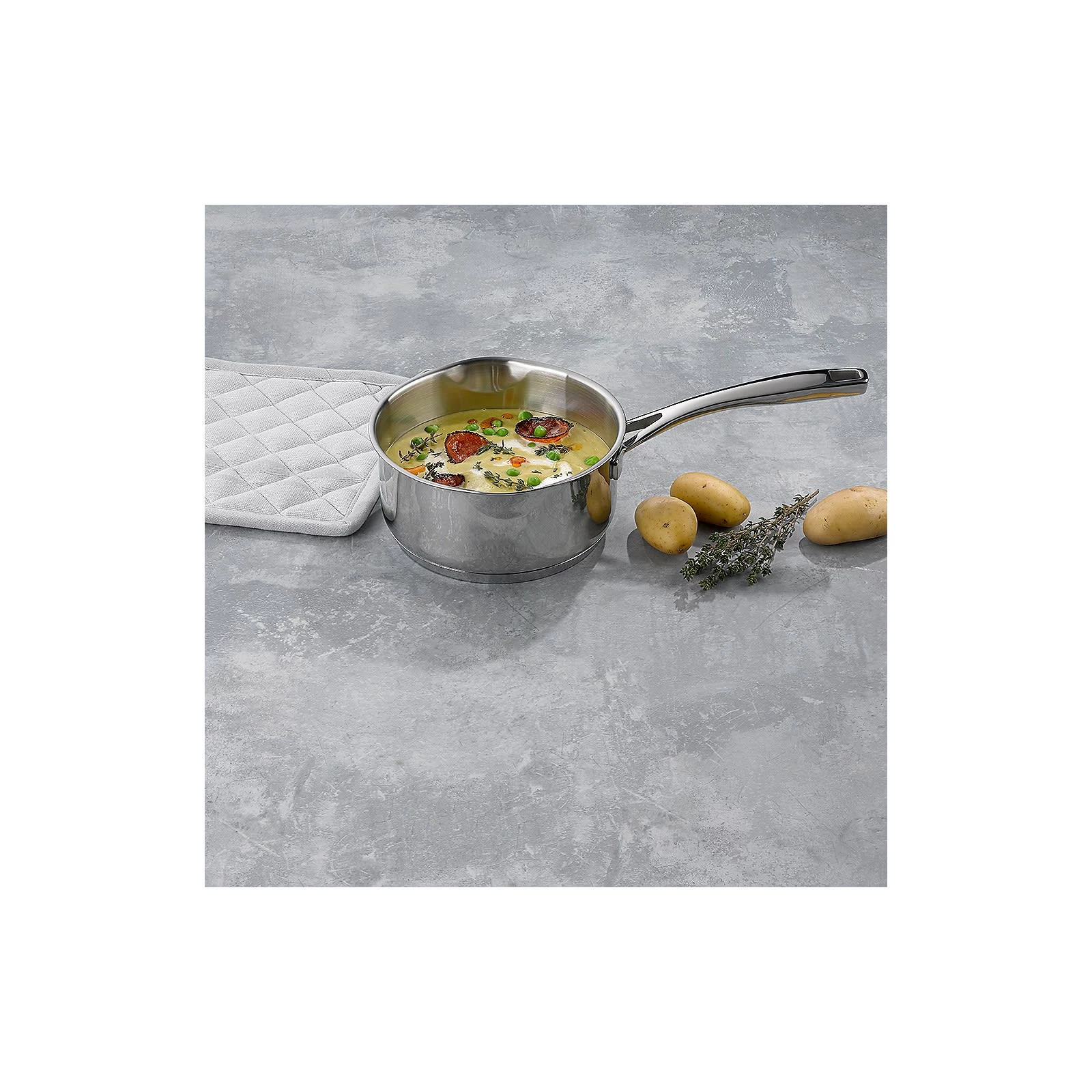 Stielkasserolle Flavoria In Silber Glänzend, H 8 Cm / Ø 16 Cm – Bild 2