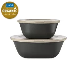 Koziol CONNECT BOX SET KOPENHAGEN - Box Mit Deckel 0,7l + 1,3l In Nature Ash Grey