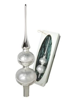 Baumspitze "Doppelspitze" In Silber - (L)30 Cm