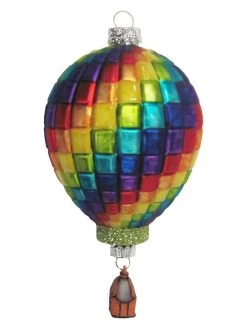 Christbaumornament "Heißluftballon" In Bunt - (L)14 Cm