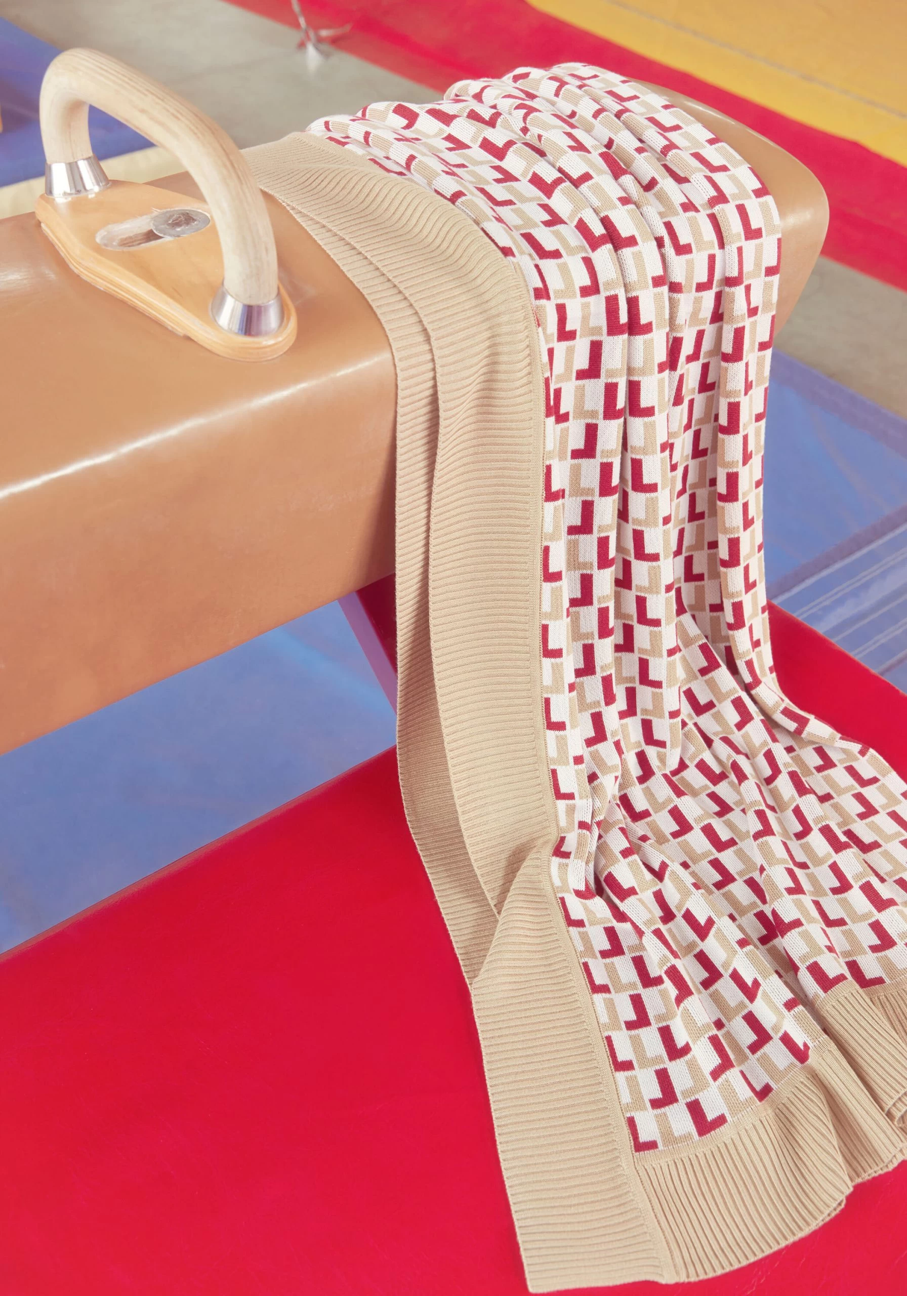 Lacoste Plaid LLOGO In Biscuit – Bild 2