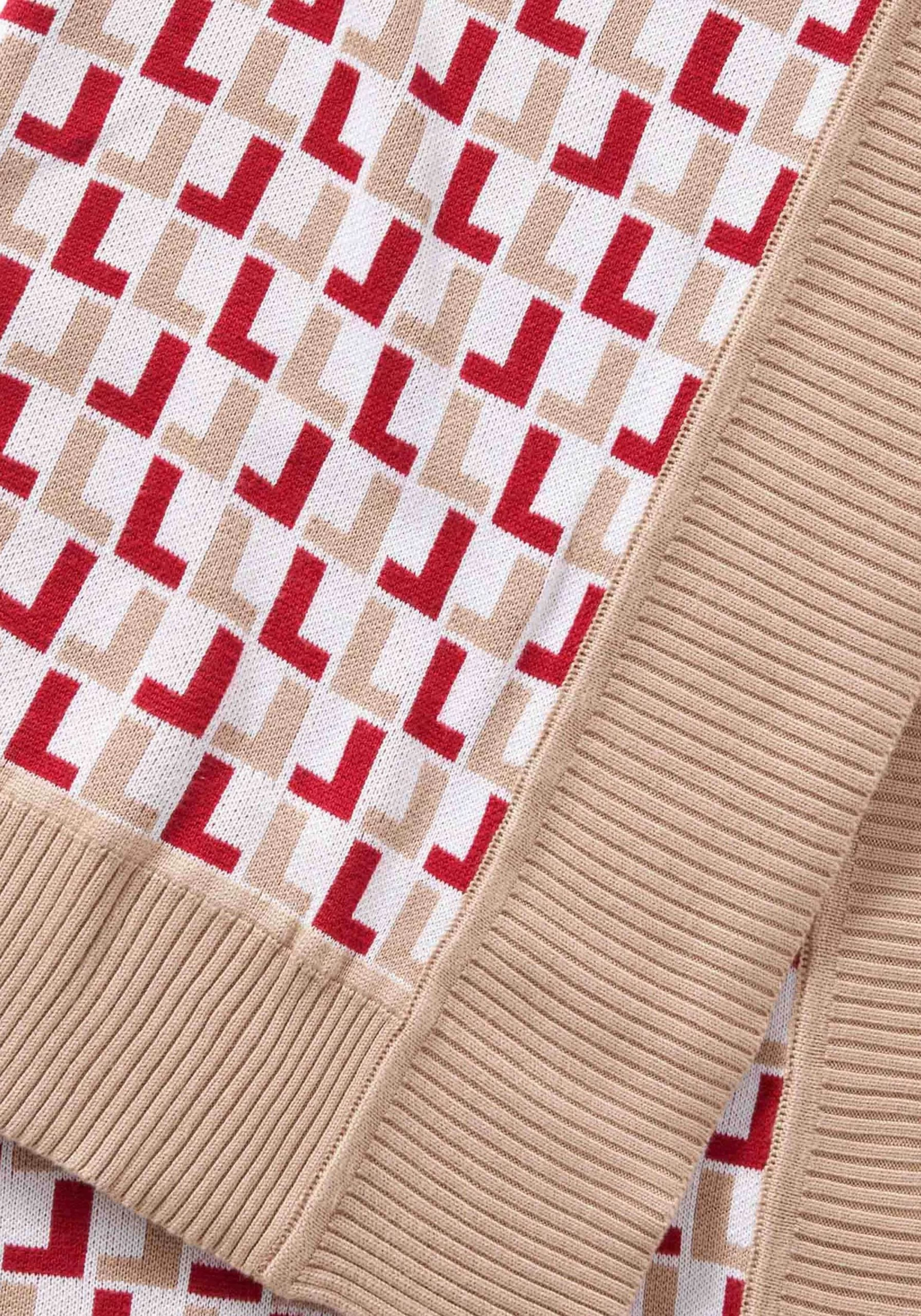 Lacoste Plaid LLOGO In Biscuit – Bild 3