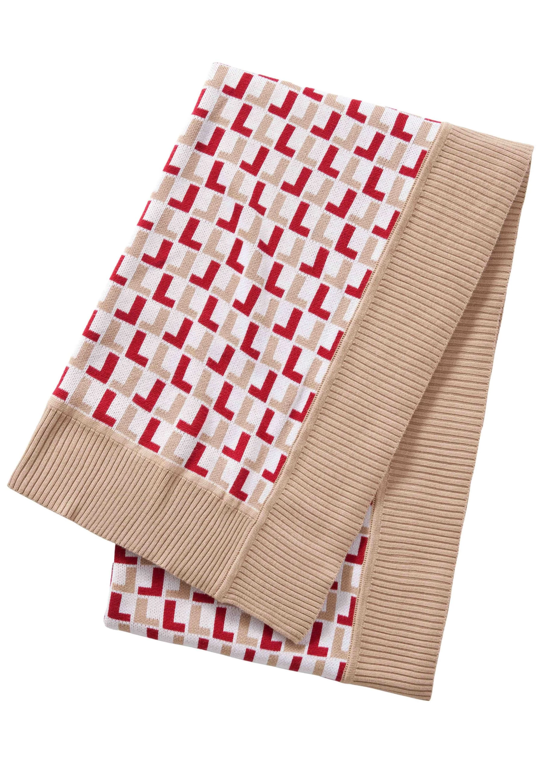 Lacoste Plaid LLOGO In Biscuit