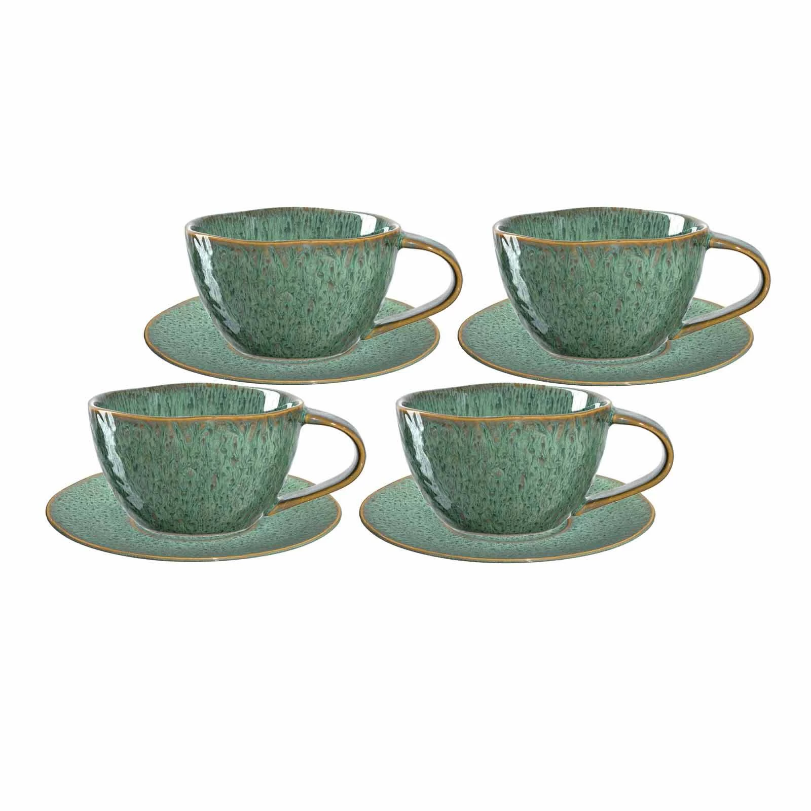 Leonardo 8er Set Cappuccinotassen Matera 180 Ml In Grün