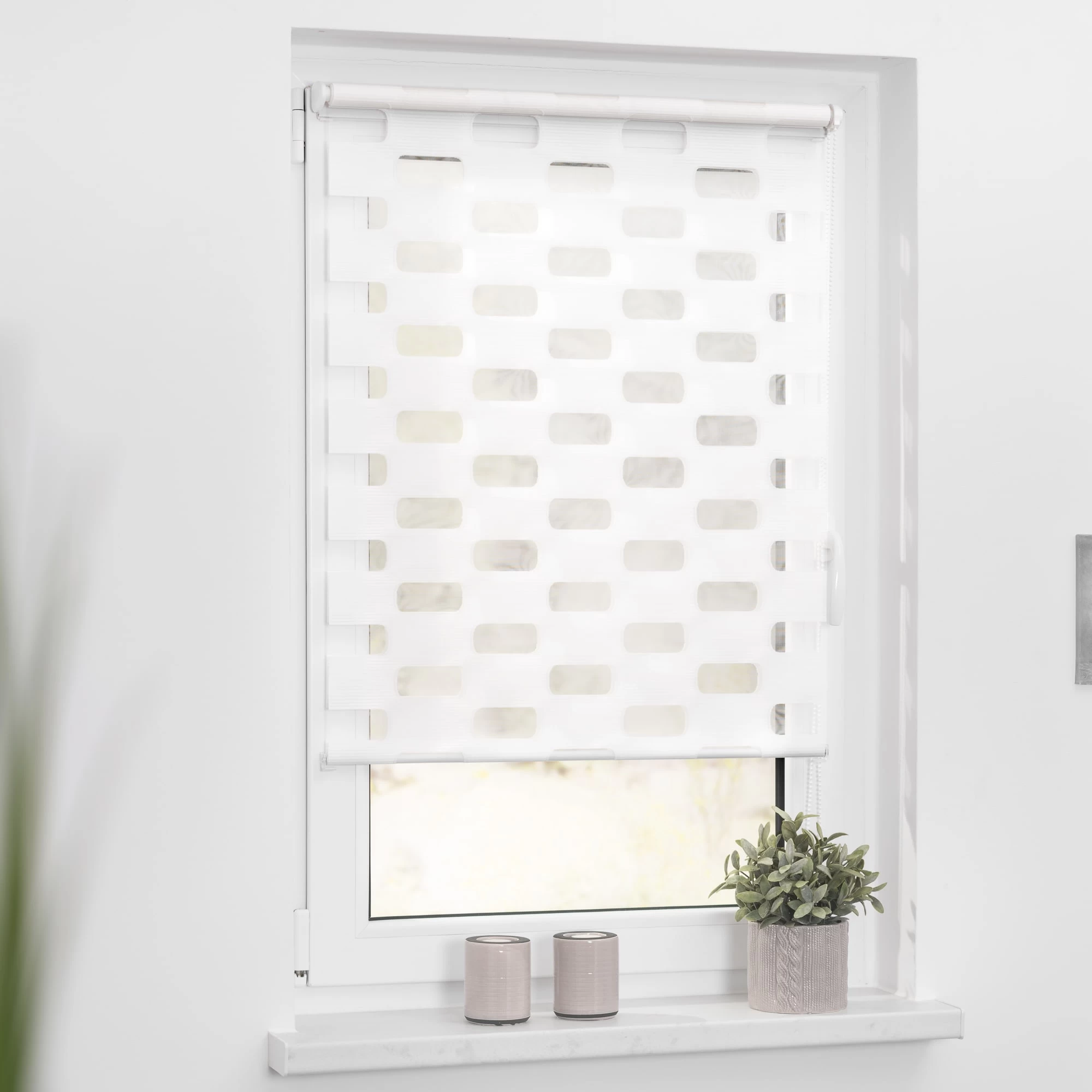 Doppelrollo 150 Cm In Weiß – Bild 3