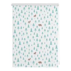 Seitenzugrollo 150 Cm In Weiß Türkis