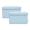 Aufbewahrungsbox 2er-Set Hellblau, 37 X 25 X 21 Cm