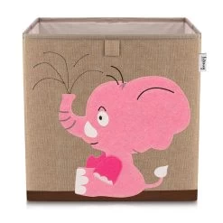 Aufbewahrungsbox Elefant Dunkel, 33 X 33 X 33 Cm