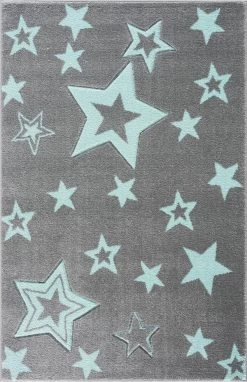 Kinderteppich STARLIGHT In Silbergrau/mint