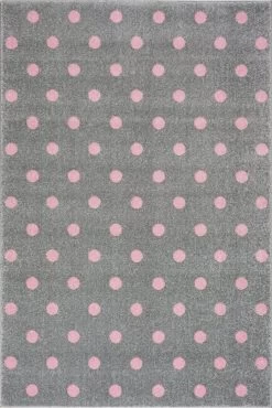 Teppich CIRCLE In Silbergrau/rosa