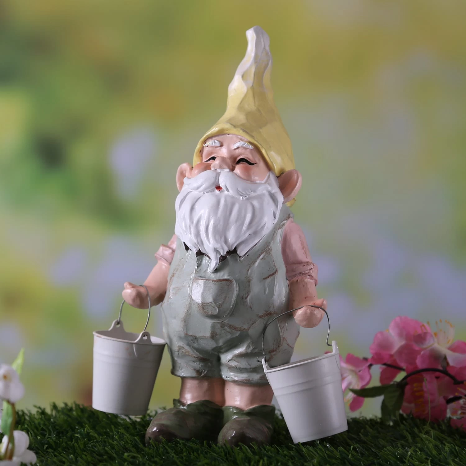 Gartenzwerg Mit Eimern In Bunt – Bild 2
