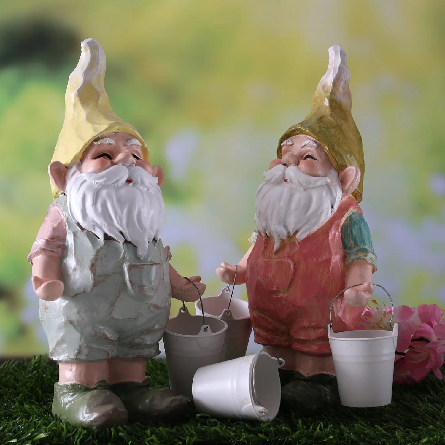 Gartenzwerg Mit Eimern In Bunt – Bild 3