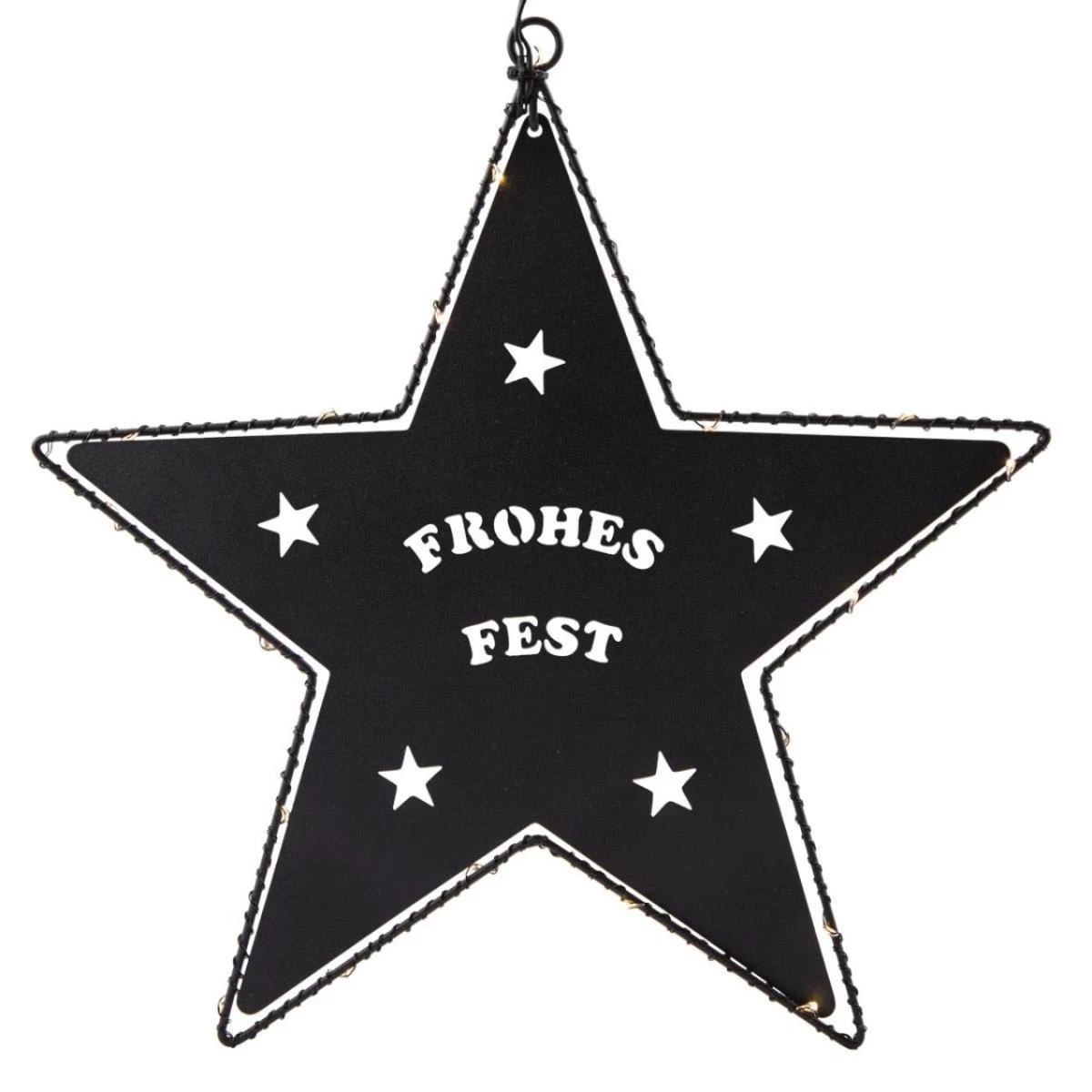 LED Metallstern 5-zackig Teilbar In Schwarz