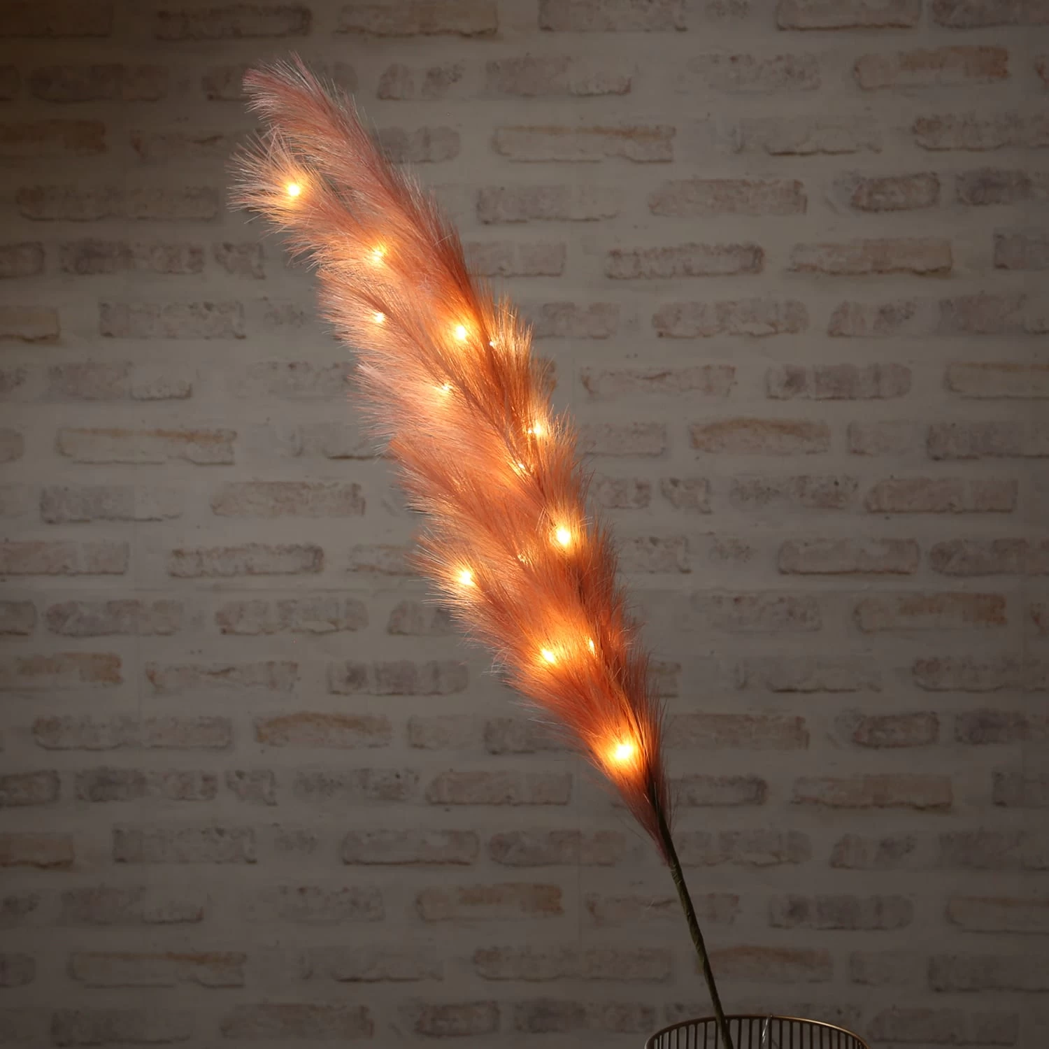 LED Zweig Ferderbüschel Pampasgras H: 118cm In Rosa – Bild 4