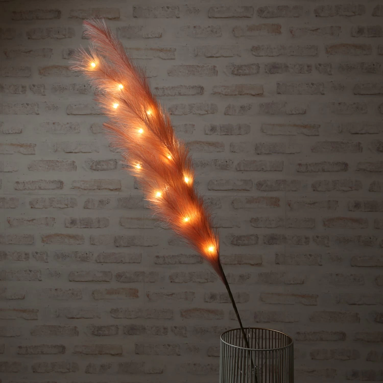 LED Zweig Ferderbüschel Pampasgras H: 118cm In Rosa – Bild 8