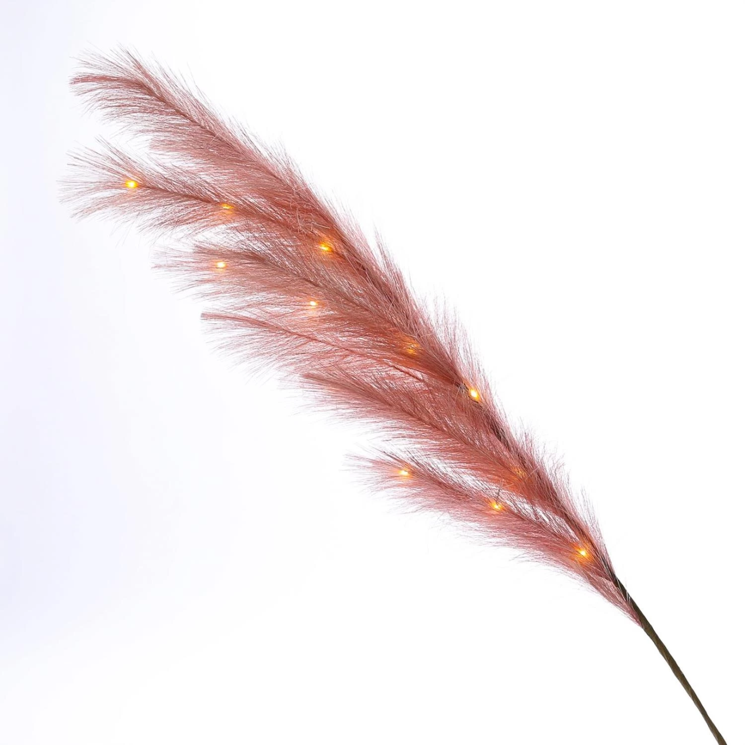 LED Zweig Ferderbüschel Pampasgras H: 118cm In Rosa