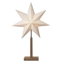 Papierstern Lisa Leuchtstern 7-zackig H: 55cm In Weiß, Braun