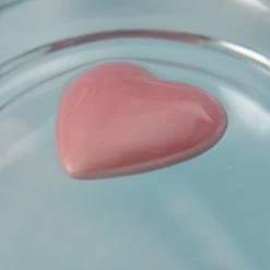 Schwimmendes Dekoherz Aus Porzellan L: 8,5cm In Rosa